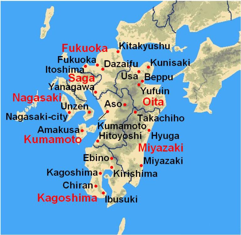 kyushu travel map